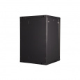 Шкаф 19" телекоммуникационный настенный, 18U 901x600х600 мм, дверь металл,черный